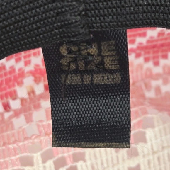 Bullhide Teenage Dream Girls Cowboy Hat Pink Straw Stripes Made In Mexico - Picture 7 of 9